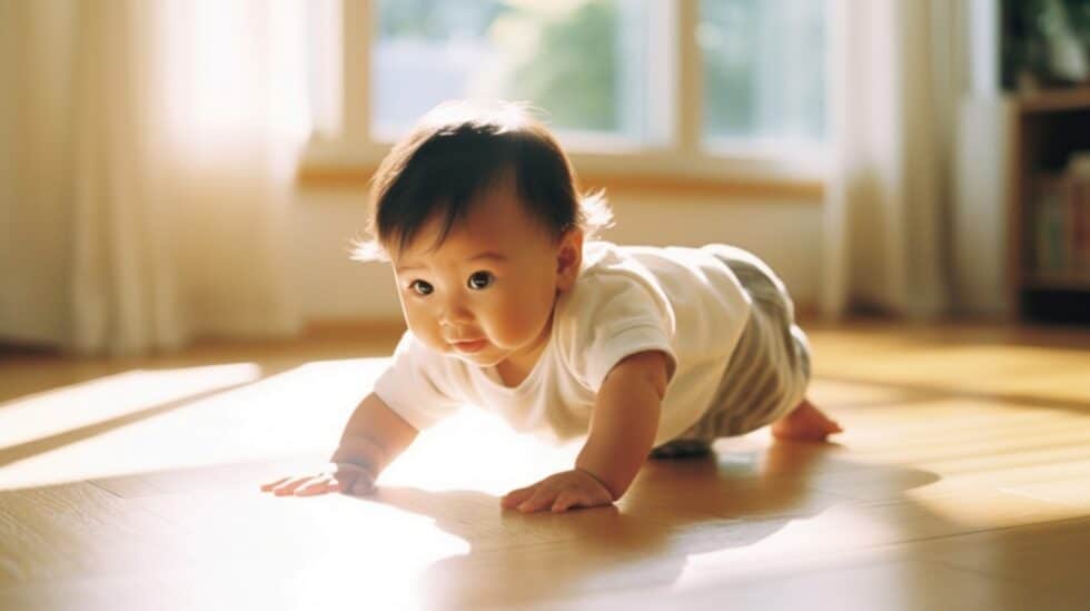 A quel âge bébé rampe Quand sont les premiers déplacements d