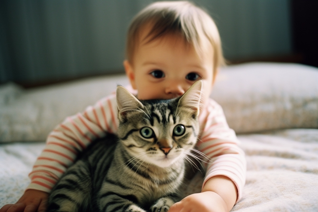 chat avec un bebe