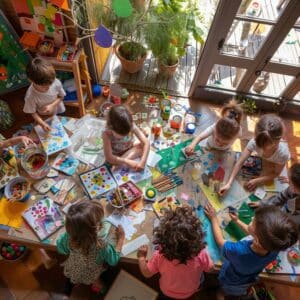 Art et Collage : Techniques mixtes pour petits artistes en herbe.